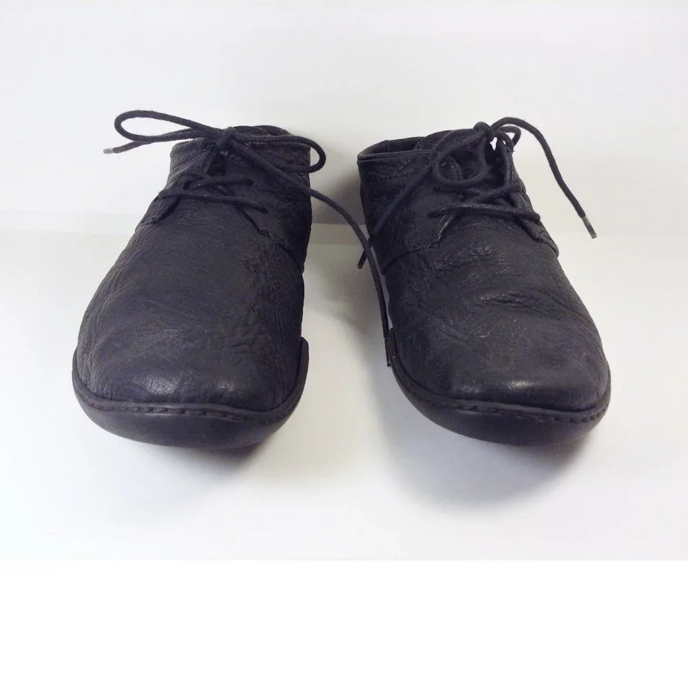 Trippen Cosy f Cup Black Elk Leather Lace Up Shoes Unisex 37 US 6.5 7 Lagenlook